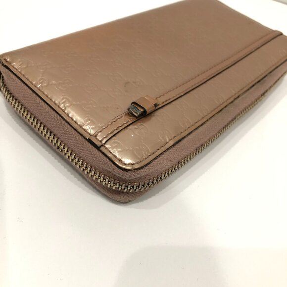 Gucci Beige Micro Guccissima Zip Around Long Wallet Sku#84596 (Gently used) - Picture 6 of 14
